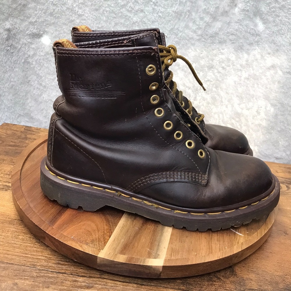 Dr Doc Martens 1460 8-Eye Boots Mens US 7 Aztec Crazy Horse Leather England Made